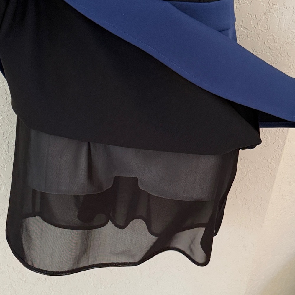 Chic A-Line Blue Black Dress - Picture 6 of 10